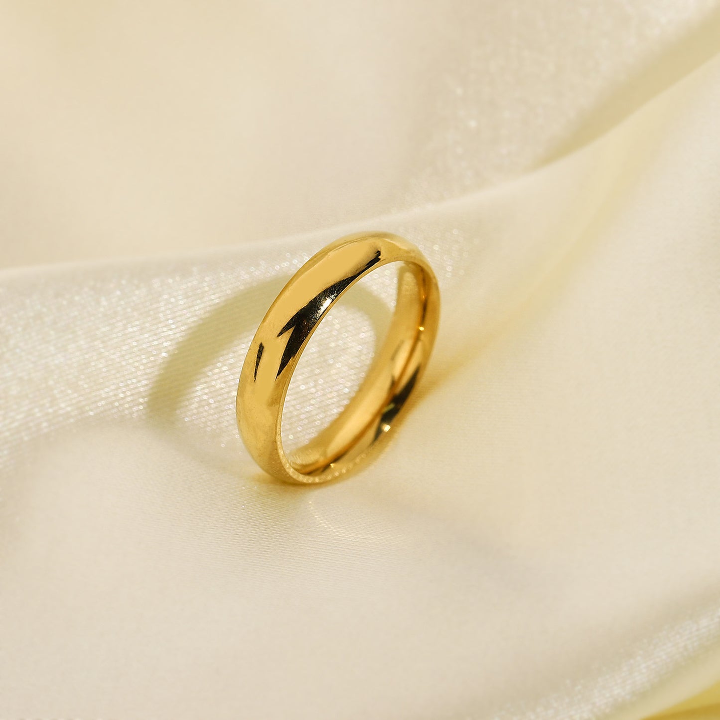 Stainless Steel Golden Ring