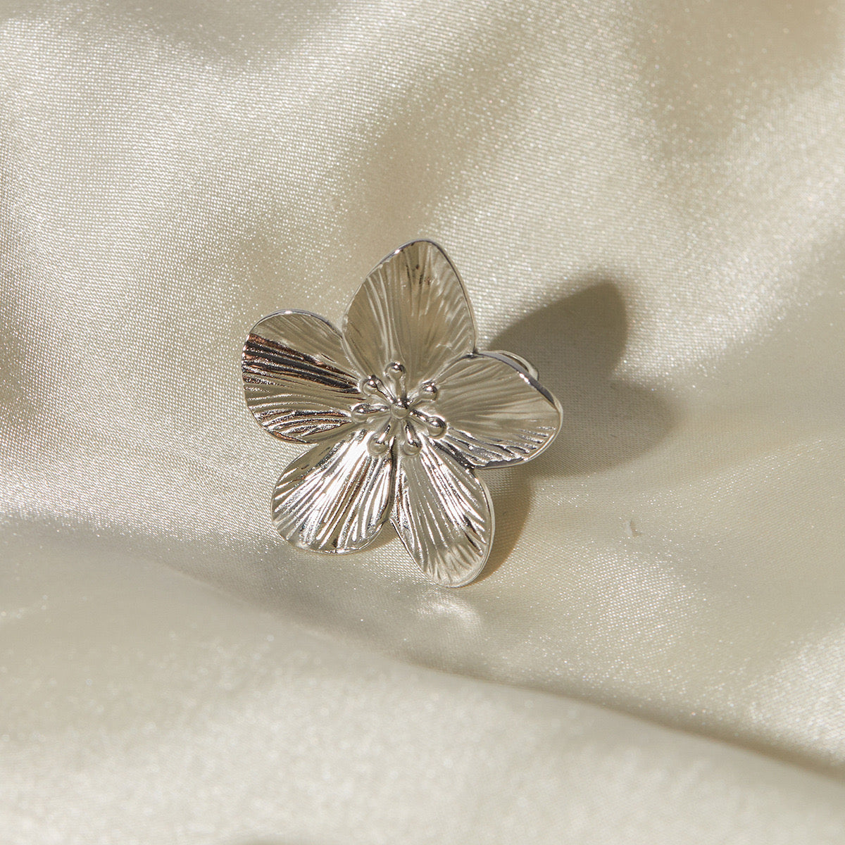 Stainless Steel Flower Ring