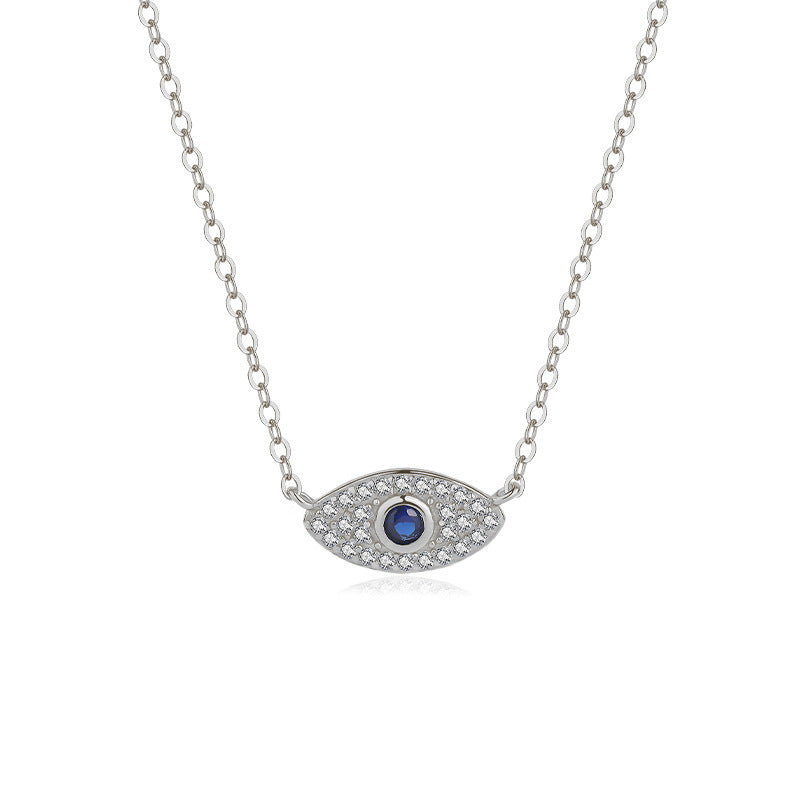 Solid S925 Silver Eye of Power Necklace