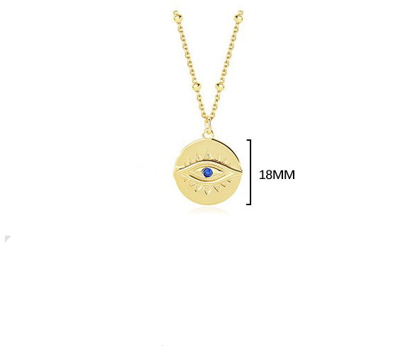 Solid S925 Silver Pharaoh's Eye Necklace