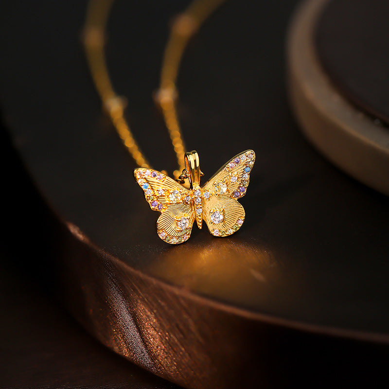 Solid S925 Silver Bess Butterfly Necklace