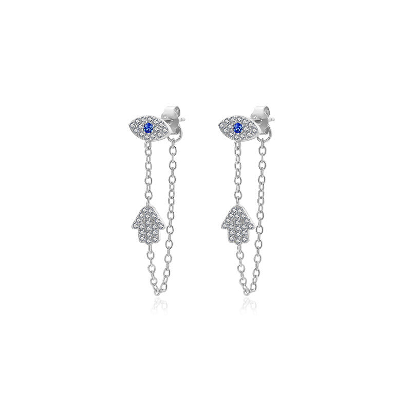 Solid S925 Silver Magical Eye Earrings