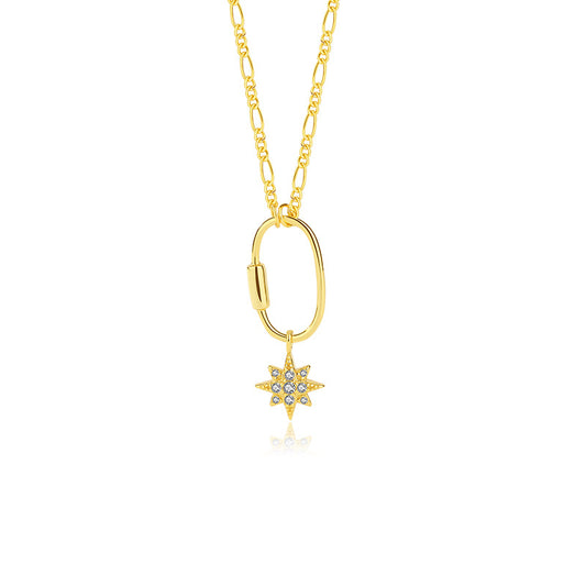 Solid S925 Silver Eternal Star Necklace