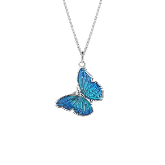 Solid S925 Silver Salome Butterfly Necklace