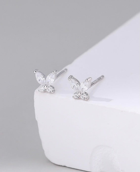 Solid S925 Silver Celia Butterfly Earrings