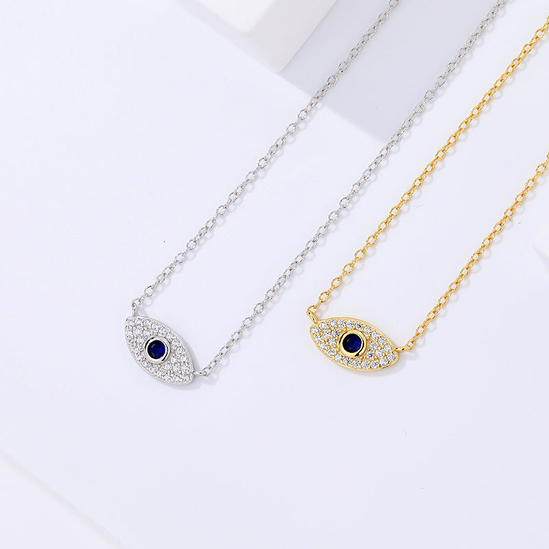 Solid S925 Silver Eye of Power Necklace