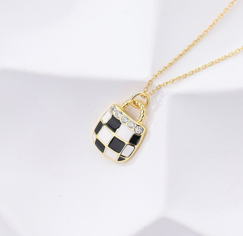 Solid S925 Silver Treasure Chess Necklace