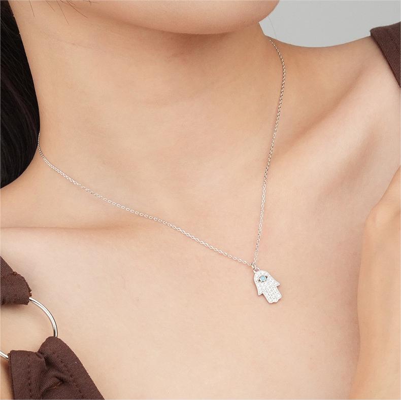 Solid S925 Silver Smurf Necklace