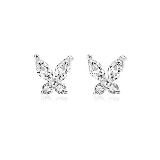 Solid S925 Silver Celia Butterfly Earrings