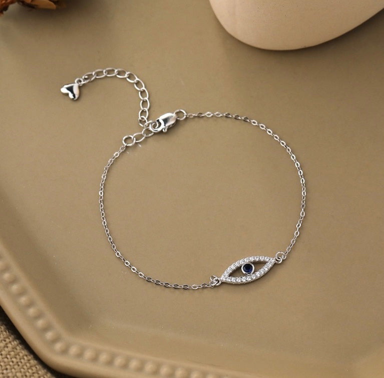 Solid S925 Silver Magical Eye Bracelet