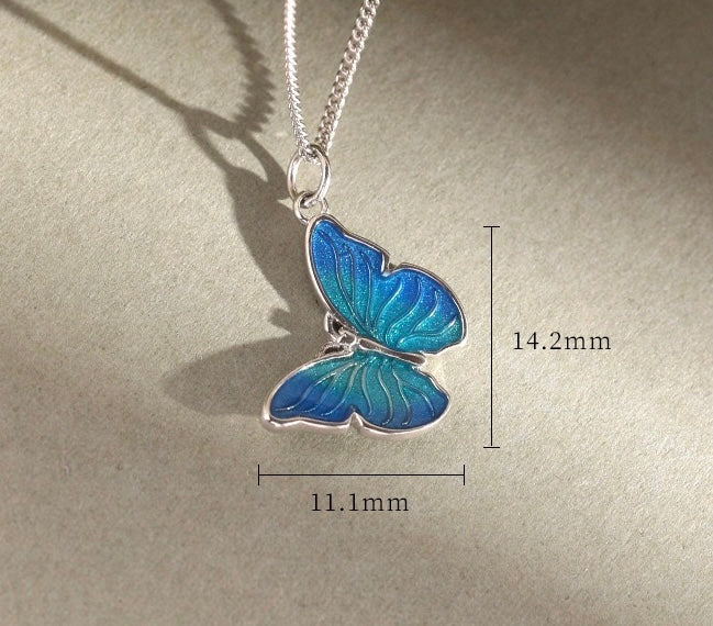 Solid S925 Silver Salome Butterfly Necklace