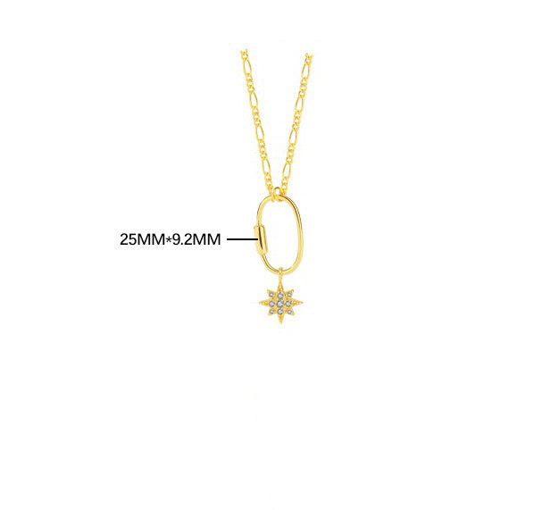 Solid S925 Silver Eternal Star Necklace