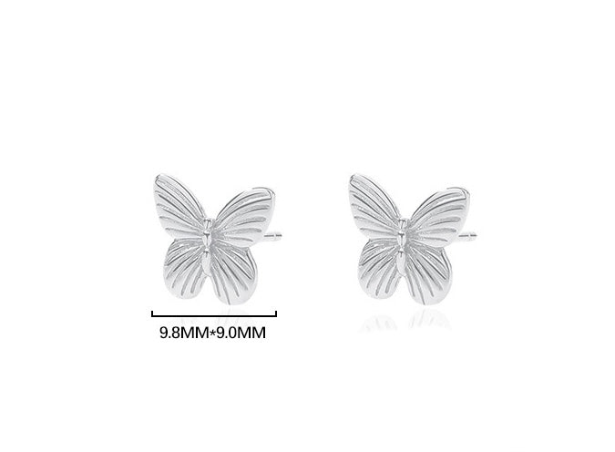 Solid S925 Silver Winni Butterfly Earrings