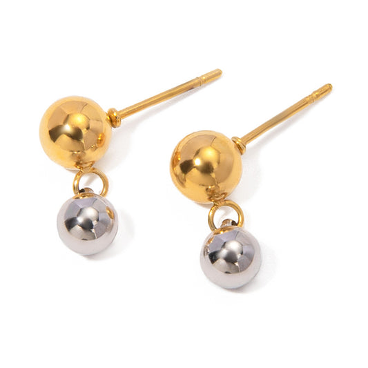 Stainless Steel Golden Planet Earrings