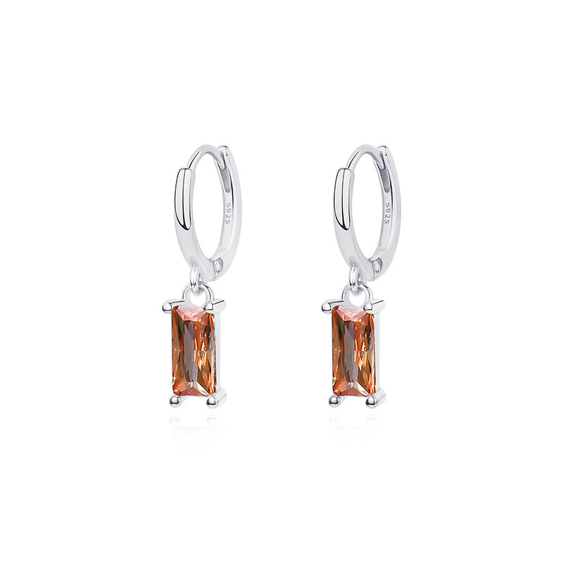 Solid S925 Silver Sugar Cube Earrings