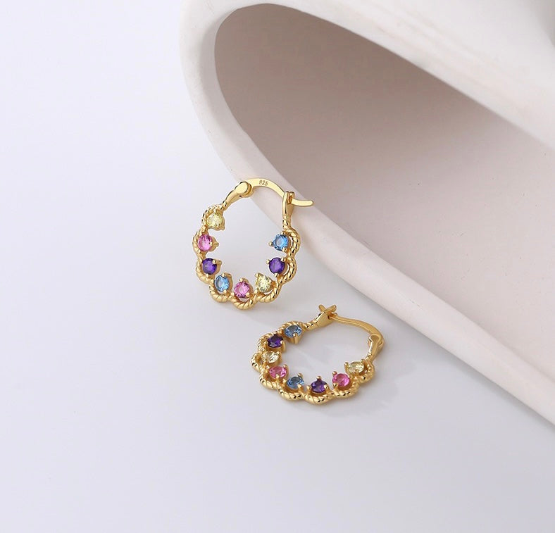 Solid S925 Silver Karen Earrings