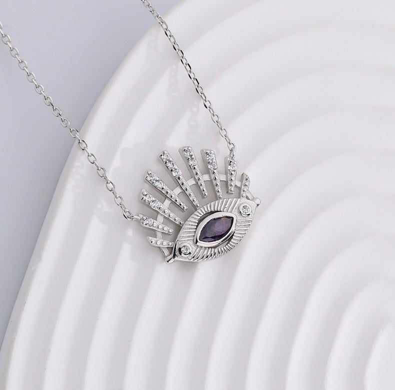 Solid S925 Silver The Primordial Eye Necklace