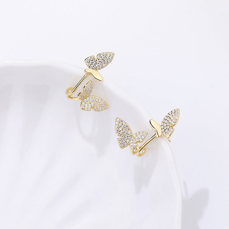 Solid S925 Silver Judy Butterfly Earrings