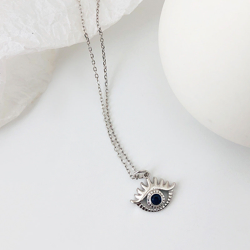 Solid S925 Silver The Devil's Eye Necklace