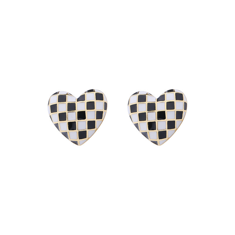 Solid S925 Silver Brave Hearts Earrings