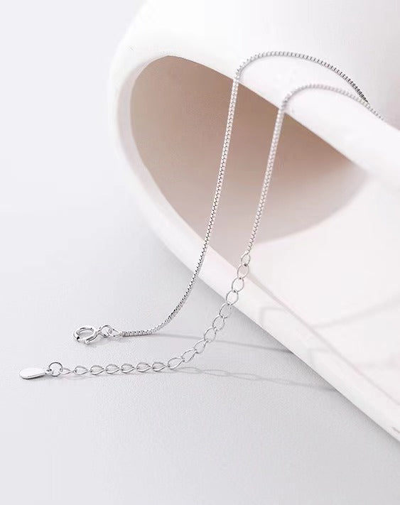 Solid S925 Silver Melting Heart Necklace