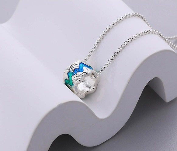 Solid S925 Silver Fate River Necklace