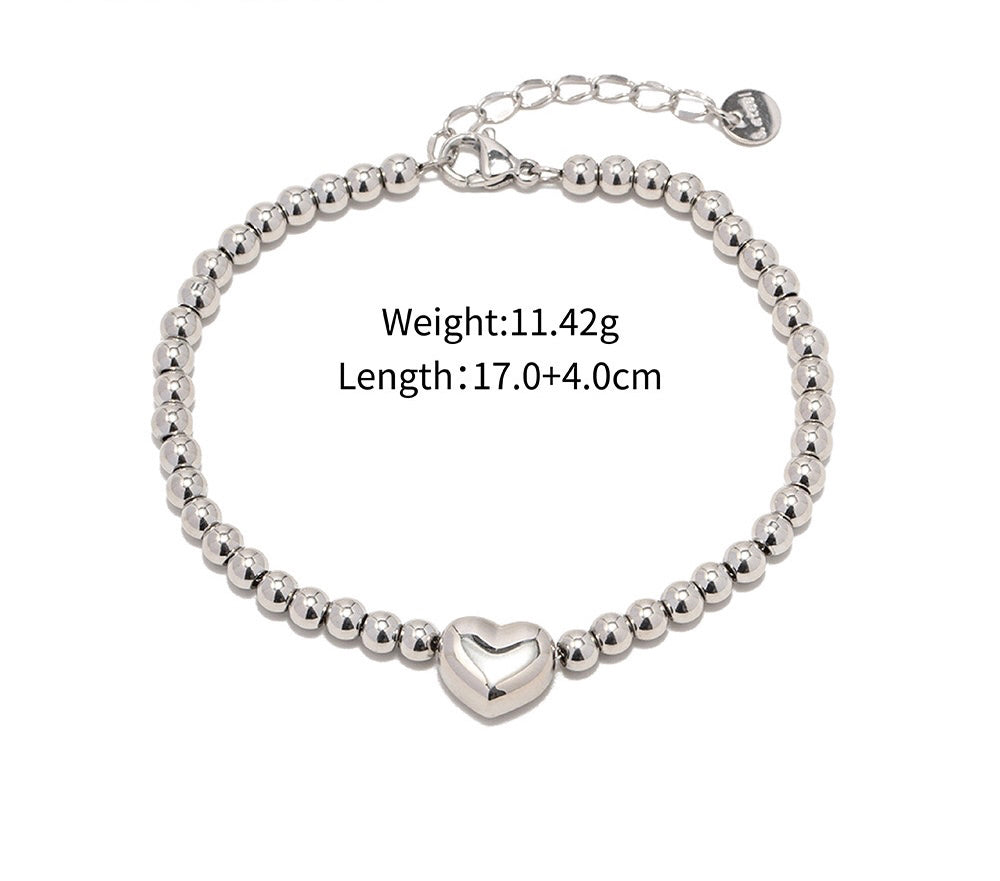 Stainless Steel Feeling Heart Bracelet