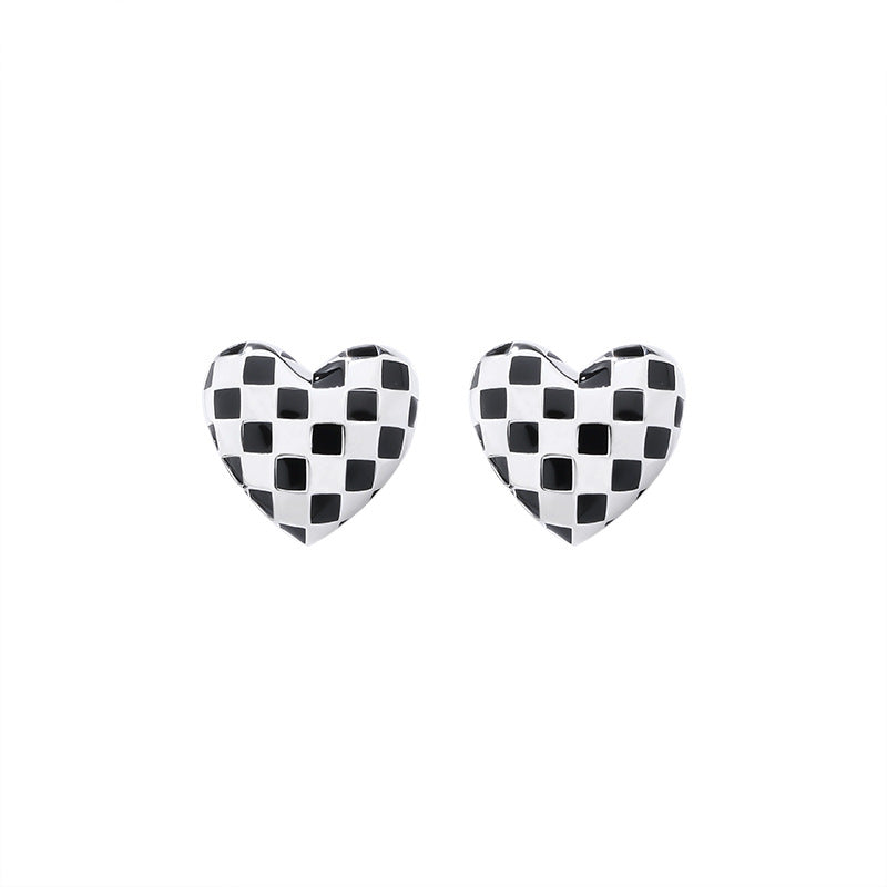 Solid S925 Silver Brave Hearts Earrings