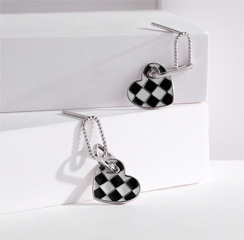 Solid S925 Silver Passionate Heart Earrings