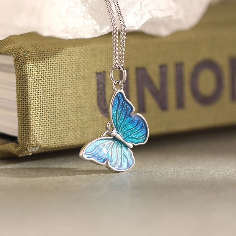 Solid S925 Silver Salome Butterfly Necklace