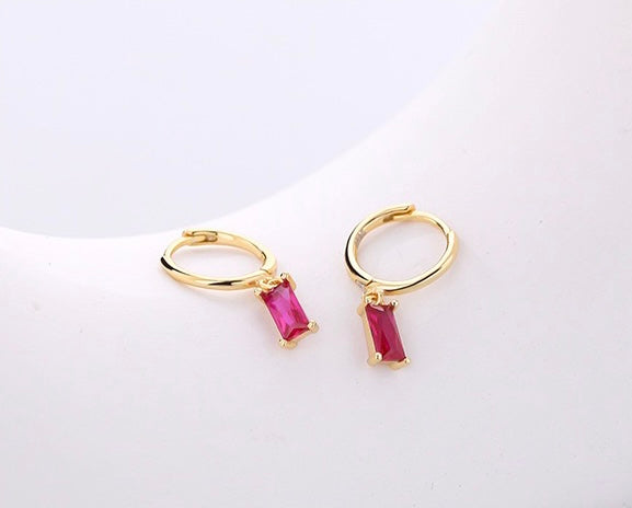 Solid S925 Silver Sugar Cube Earrings