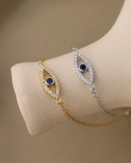 Solid S925 Silver Magical Eye Bracelet