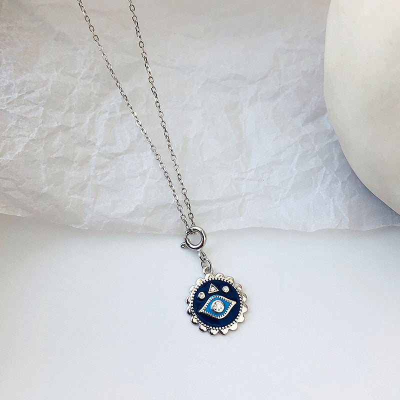 Solid S925 Silver The Eye of the Moon Necklace