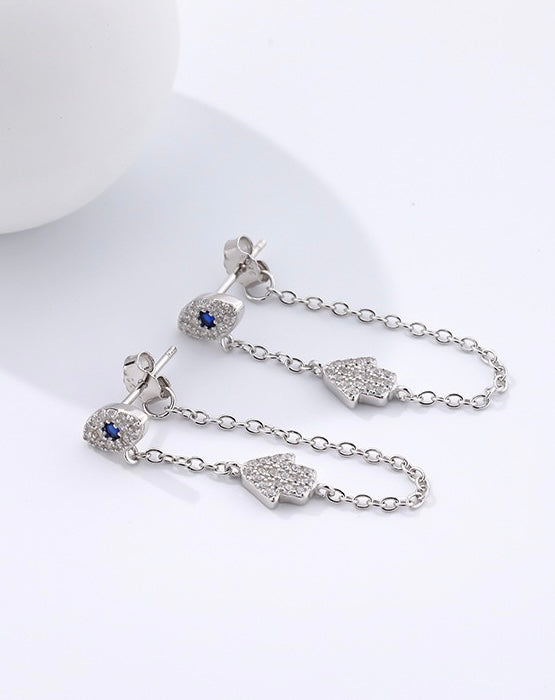 Solid S925 Silver Magical Eye Earrings