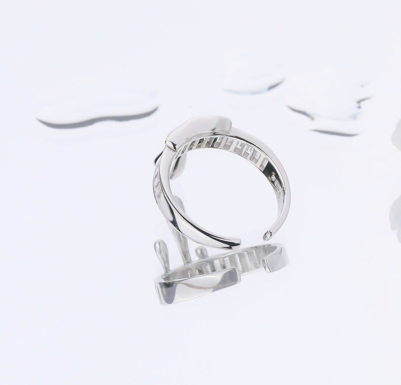 Solid S925 Silver Melting Crown Ring