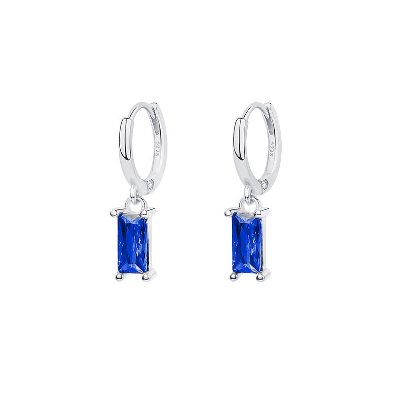 Solid S925 Silver Sugar Cube Earrings