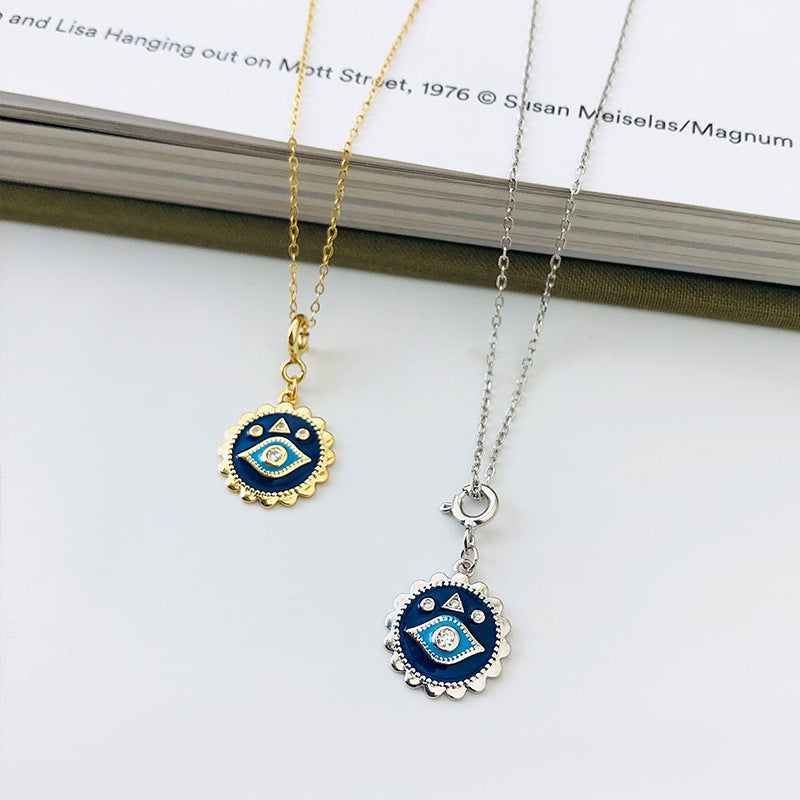 Solid S925 Silver The Eye of the Moon Necklace